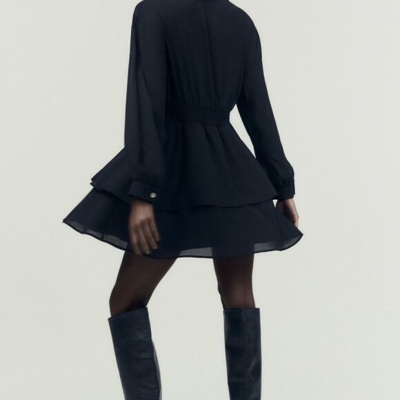 ZARA  Short Double Layer Dress NWT SIZE‎ M - Picture 5 of 9